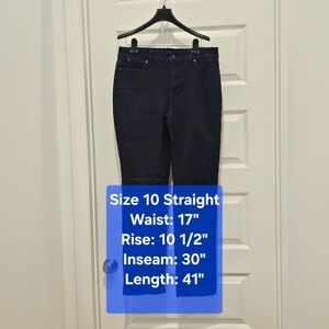 Talbots Women's Dark Blue Straight Leg 5-pocket Jeans, EUC, Size 10